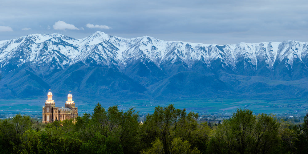 Logan Temple - Wellsville Mountains by Scott Jarvie