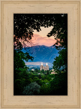 Logan Temple - Framed by Trees by Scott Jarvie