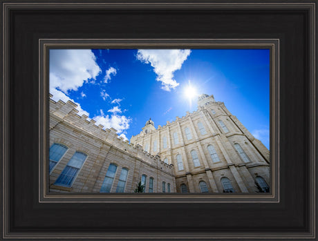 Manti Temple - From Below by Scott Jarvie