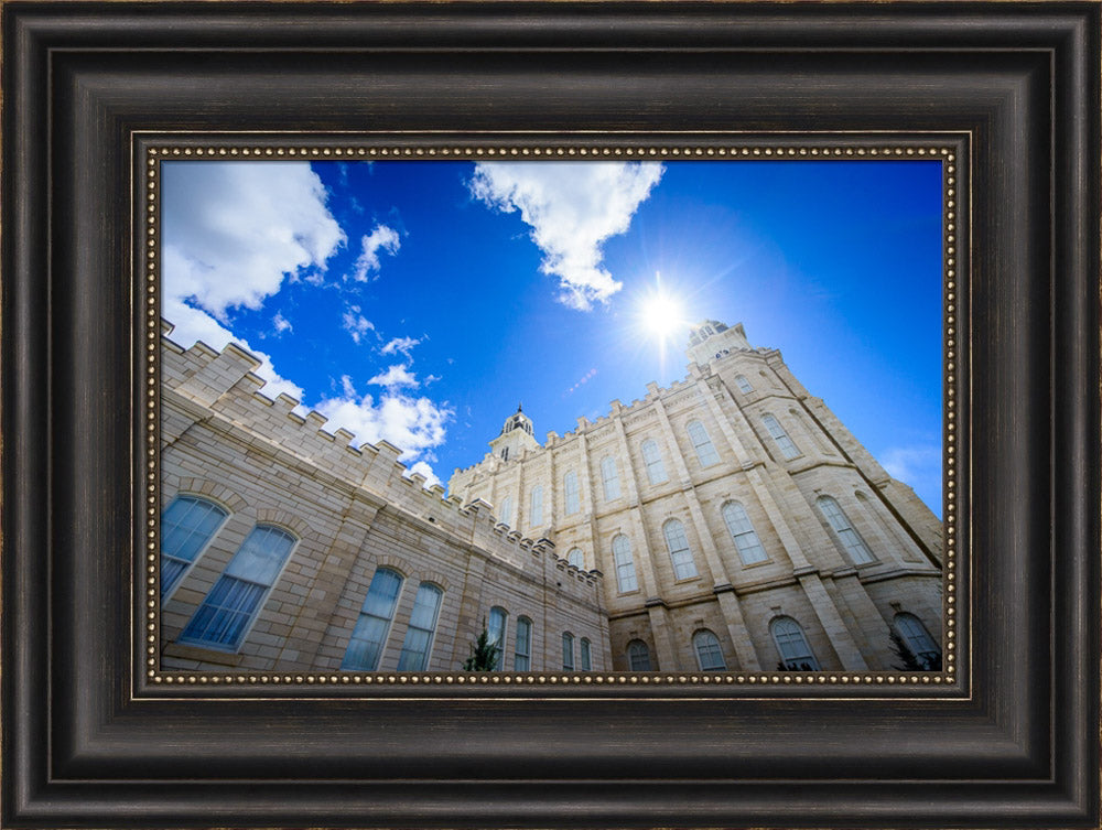 Manti Temple - From Below by Scott Jarvie