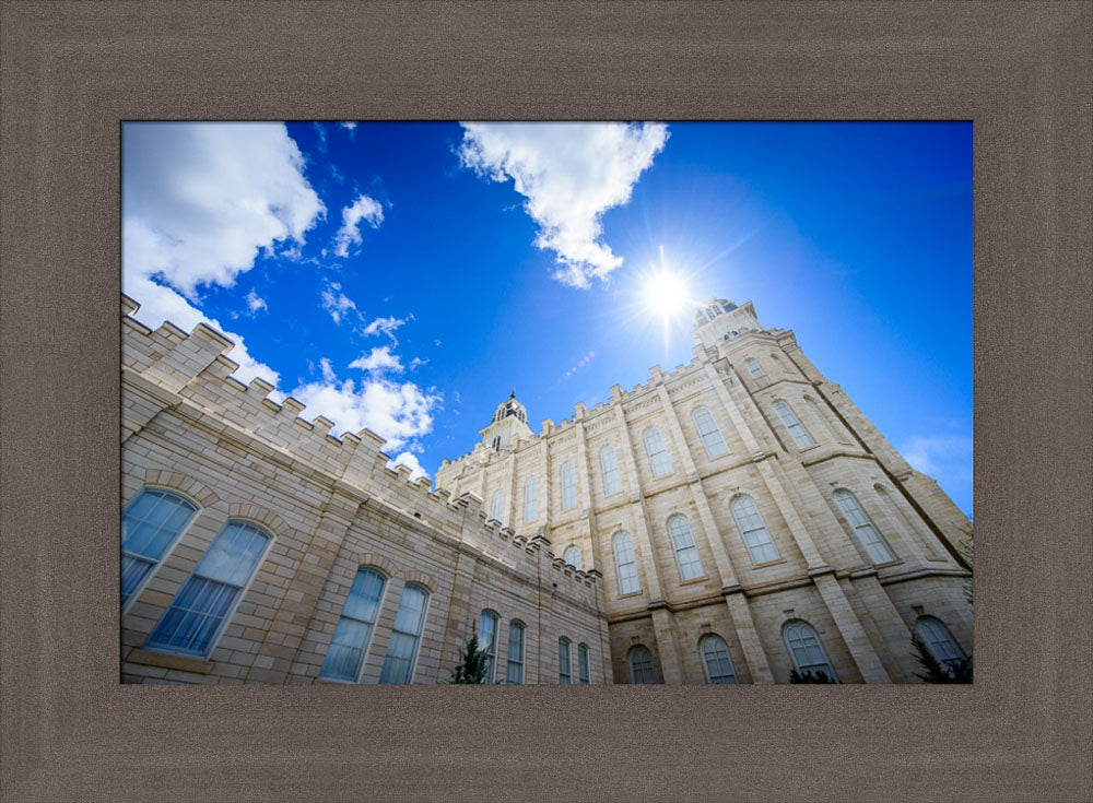 Manti Temple - From Below by Scott Jarvie