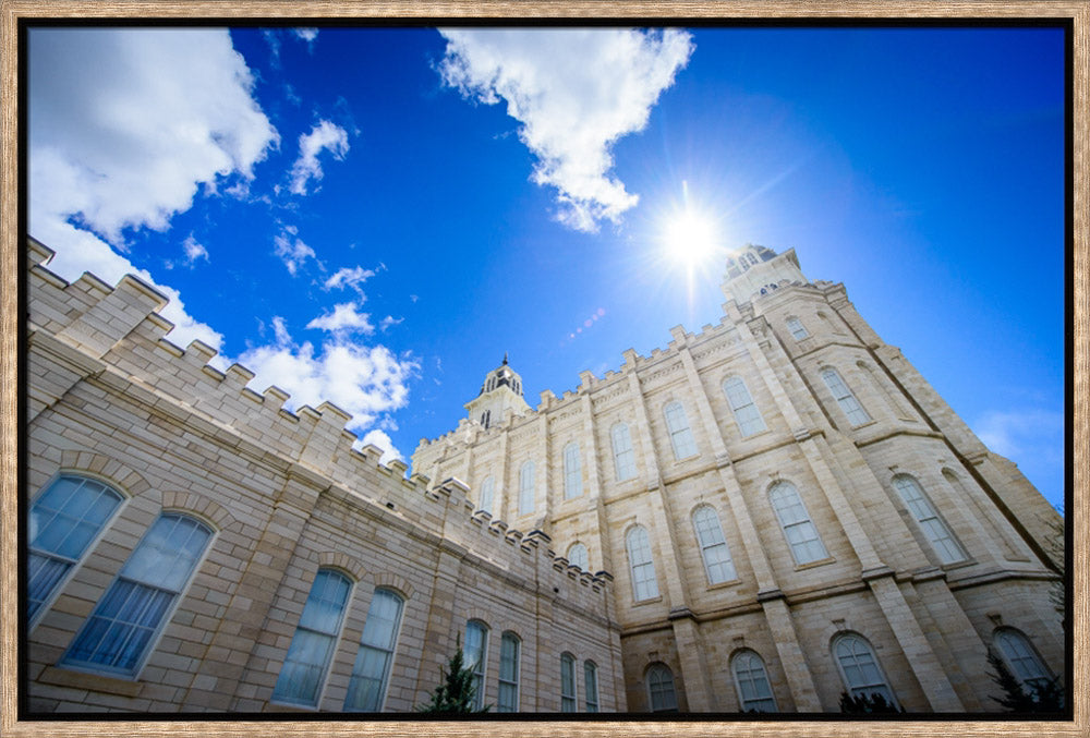 Manti Temple - From Below by Scott Jarvie