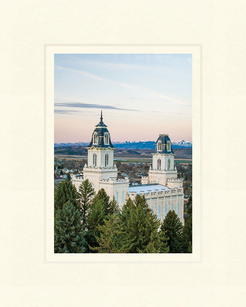 Manti Temple - Above the Trees 5x7 print