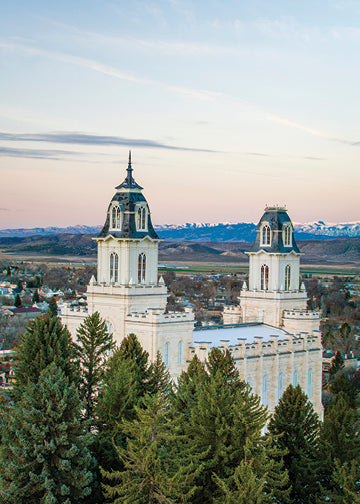 Manti Temple - Above the Trees 5x7 print