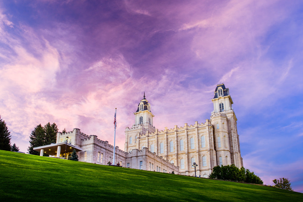 Manti Temple - Purple Hill by Scott Jarvie