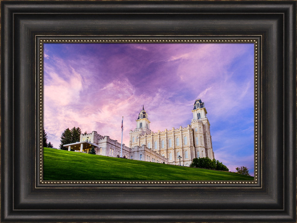 Manti Temple - Purple Hill by Scott Jarvie