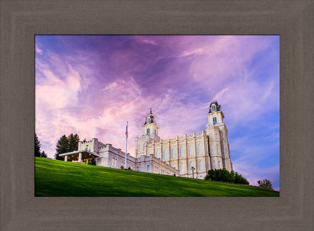 Manti Temple - Purple Hill by Scott Jarvie