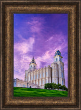 Manti Temple - Pink Sunrise by Scott Jarvie