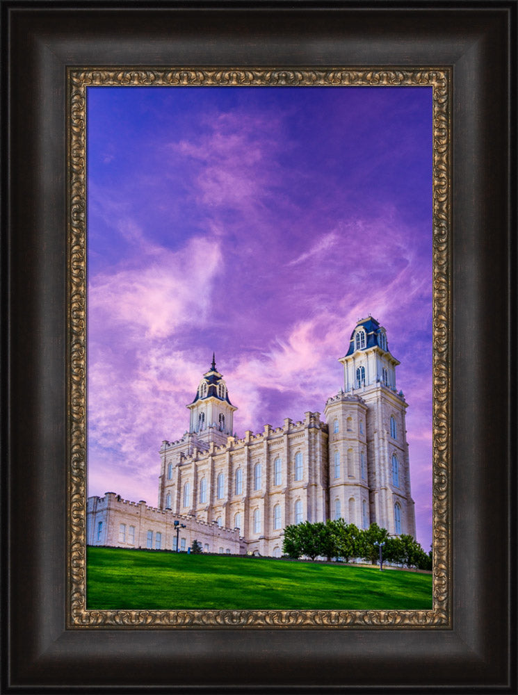 Manti Temple - Pink Sunrise by Scott Jarvie