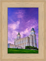 Manti Temple - Pink Sunrise by Scott Jarvie