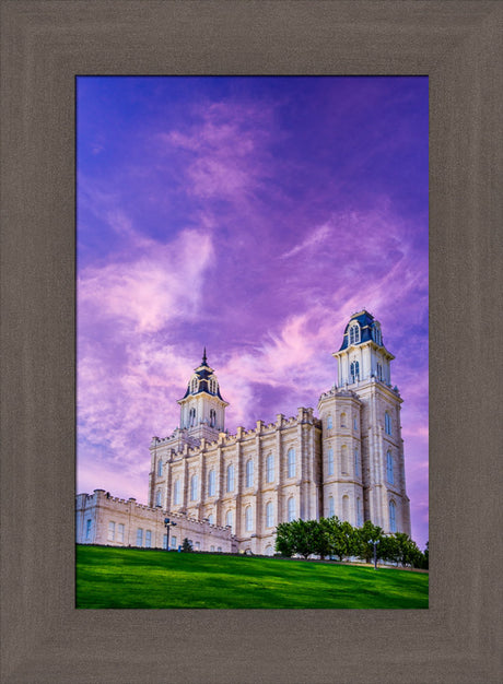 Manti Temple - Pink Sunrise by Scott Jarvie