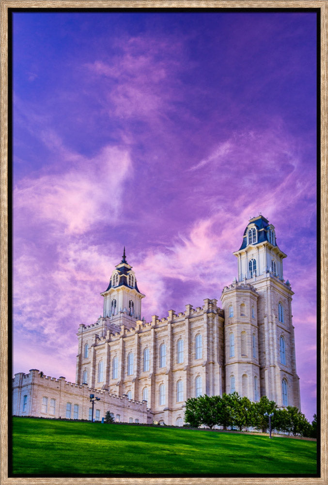 Manti Temple - Pink Sunrise by Scott Jarvie