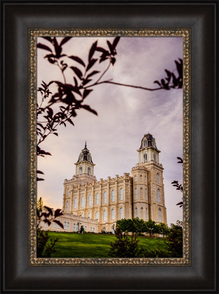 Manti Temple - Framed by Leaves by Scott Jarvie