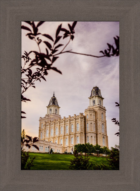 Manti Temple - Framed by Leaves by Scott Jarvie