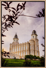 Manti Temple - Framed by Leaves by Scott Jarvie