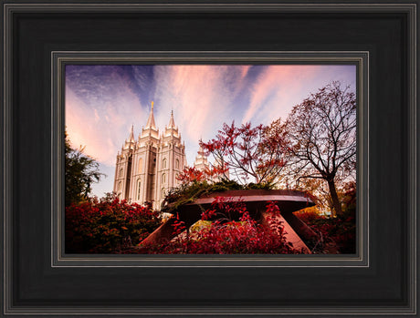 Salt Lake Temple - Red Garden by Scott Jarvie