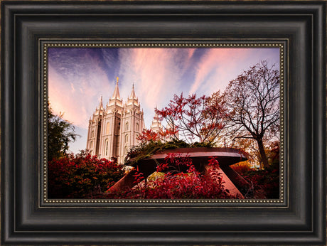 Salt Lake Temple - Red Garden by Scott Jarvie