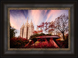 Salt Lake Temple - Red Garden by Scott Jarvie