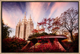 Salt Lake Temple - Red Garden by Scott Jarvie