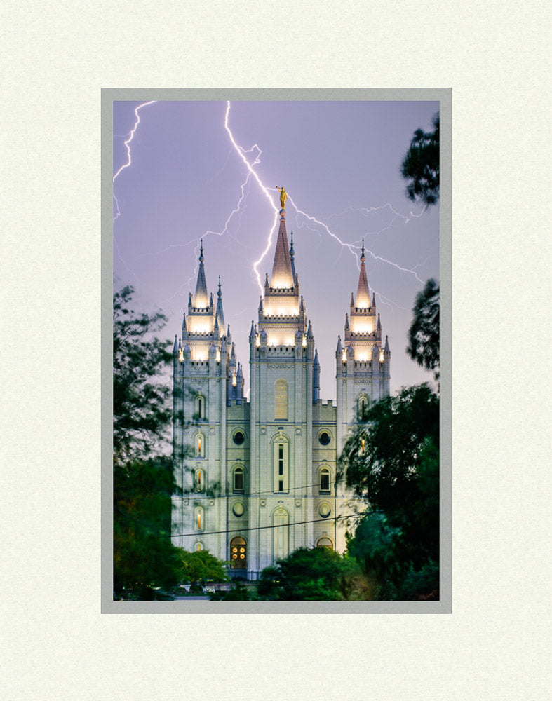 Salt Lake Temple - Lightning by Scott Jarvie