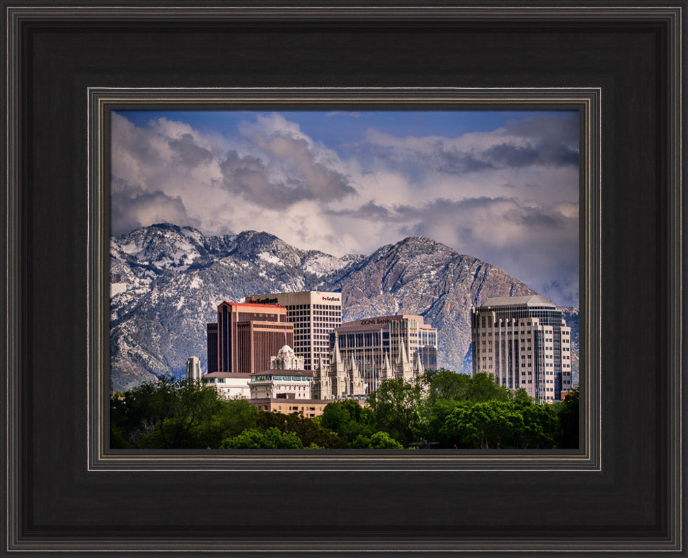 Salt Lake Temple - Downtown View by Scott Jarvie