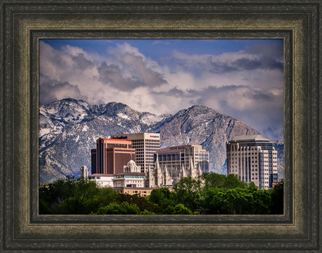 Salt Lake Temple - Downtown View by Scott Jarvie