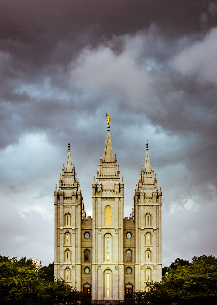 Salt Lake Temple - Storm Clouds by Scott Jarvie