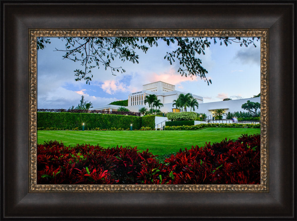 Laie Temple - Through the Trees by Scott Jarvie