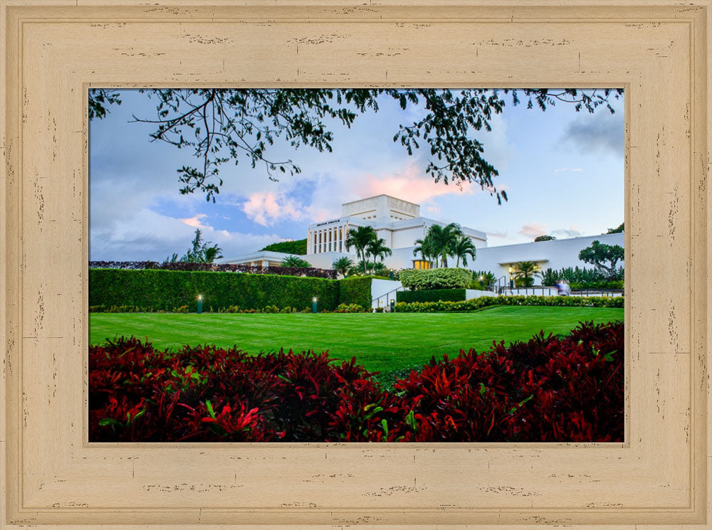 Laie Temple - Through the Trees by Scott Jarvie