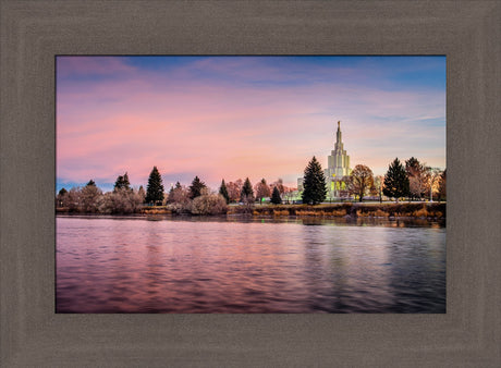 Idaho Falls Temple - River at Sunrise by Scott Jarvie