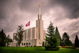 Bern Switzerland Temple - Stormy Flag by Scott Jarvie