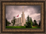 Bern Switzerland Temple - Stormy Flag by Scott Jarvie