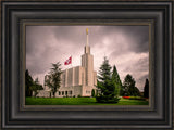 Bern Switzerland Temple - Stormy Flag by Scott Jarvie