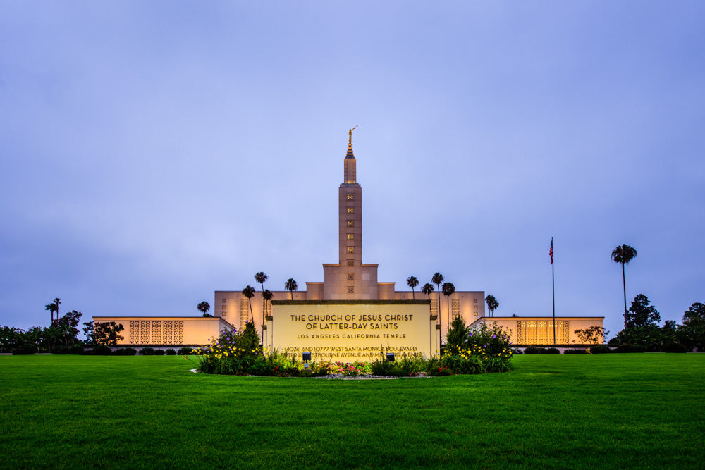 Los Angeles Temple - Sign by Scott Jarvie