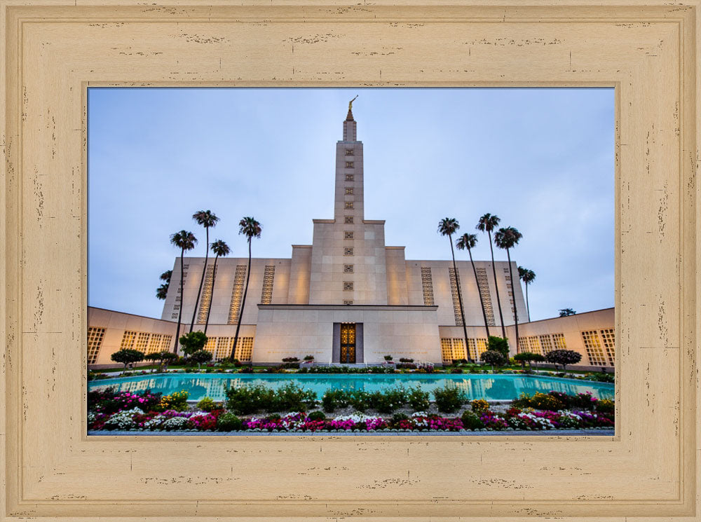 Los Angeles Temple - Garden Reflection Pool by Scott Jarvie