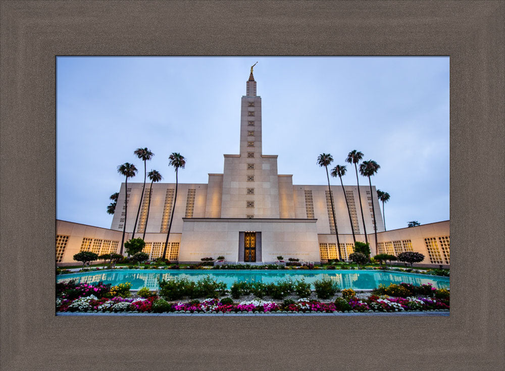 Los Angeles Temple - Garden Reflection Pool by Scott Jarvie