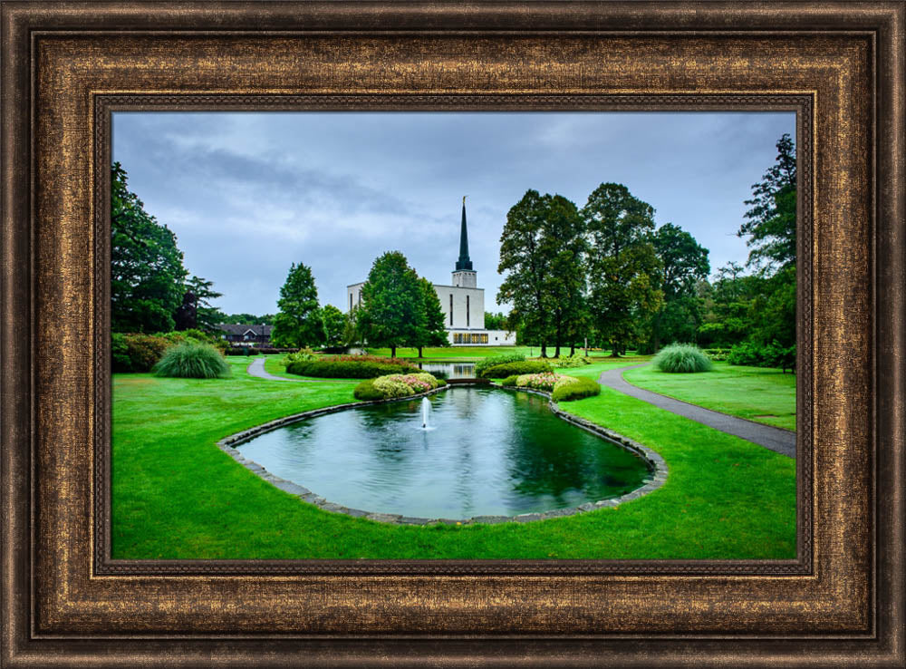 London Temple - Pond and Trail by Scott Jarvie