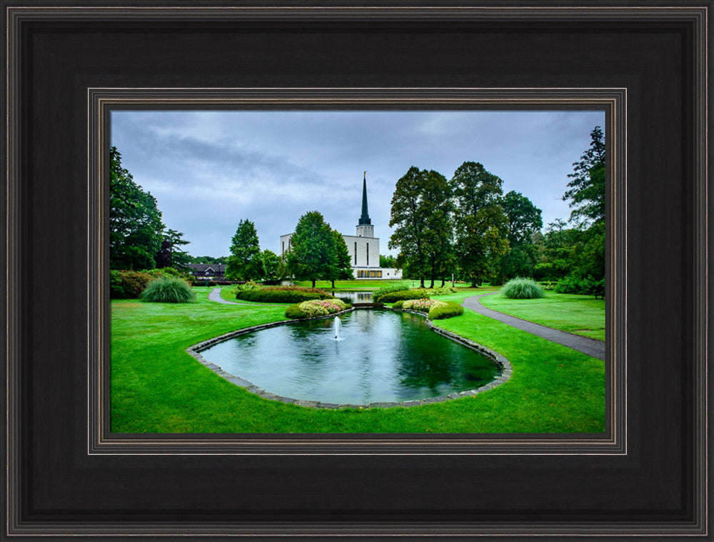 London Temple - Pond and Trail by Scott Jarvie