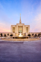 Ogden Temple - Fountain Glow by Scott Jarvie