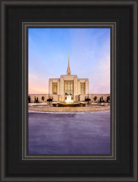 Ogden Temple - Fountain Glow by Scott Jarvie