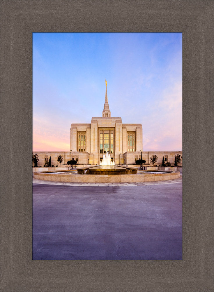 Ogden Temple - Fountain Glow by Scott Jarvie