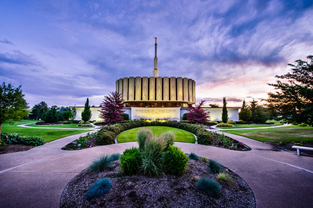 Provo Temple - Purple Twilight by Scott Jarvie