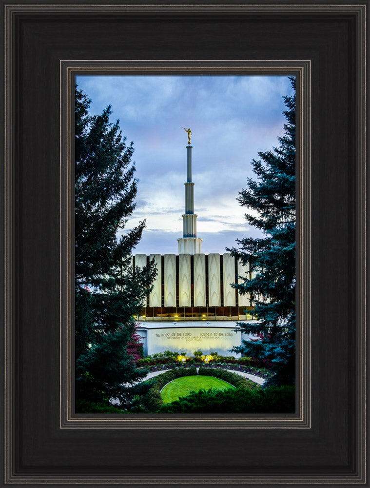 Provo Temple - Between the Trees by Scott Jarvie