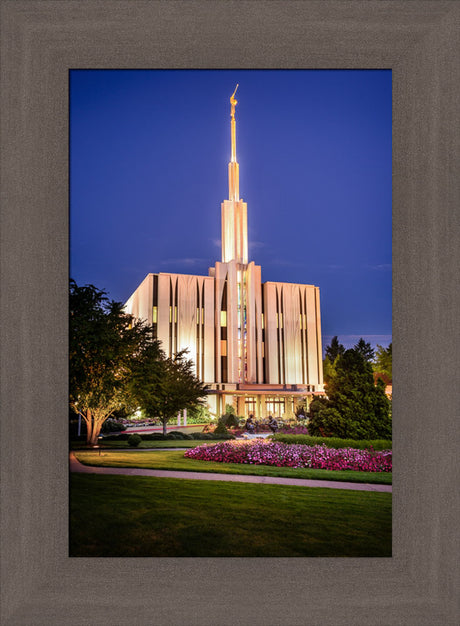 Seattle Temple - Sunset from the Front by Scott Jarvie