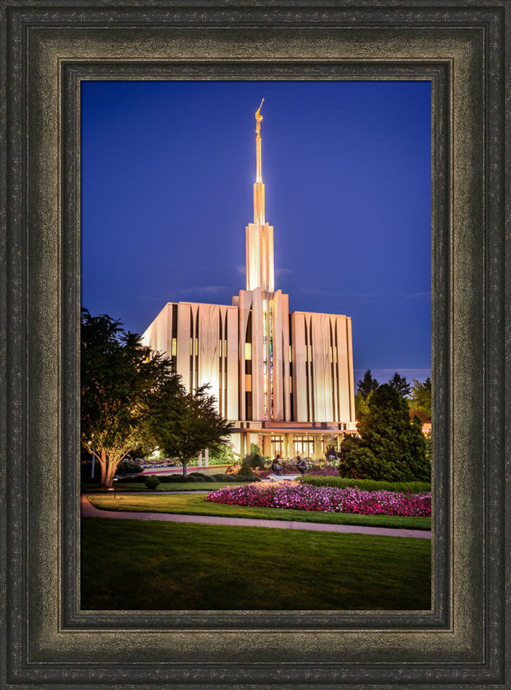 Seattle Temple - Sunset from the Front by Scott Jarvie