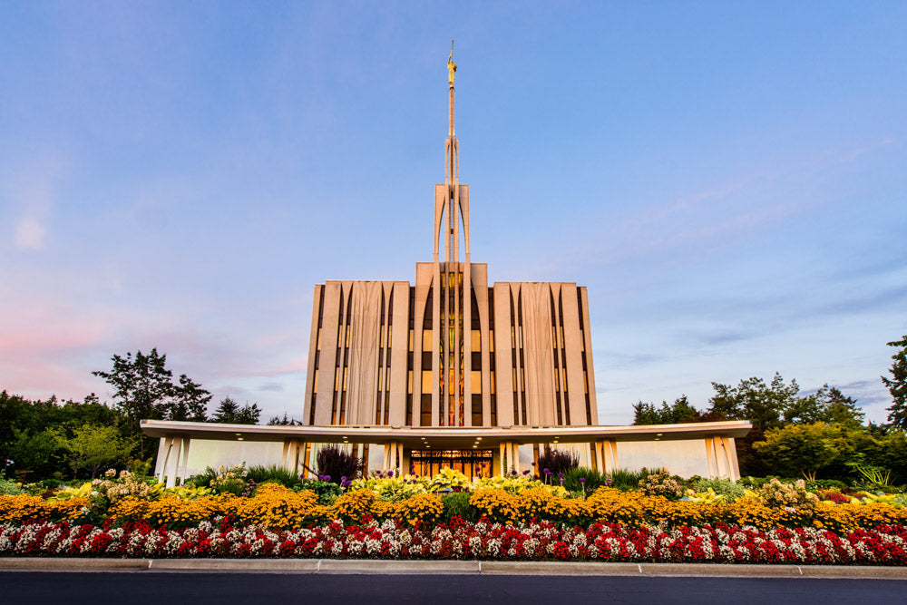 Seattle Temple - Flower Garden by Scott Jarvie