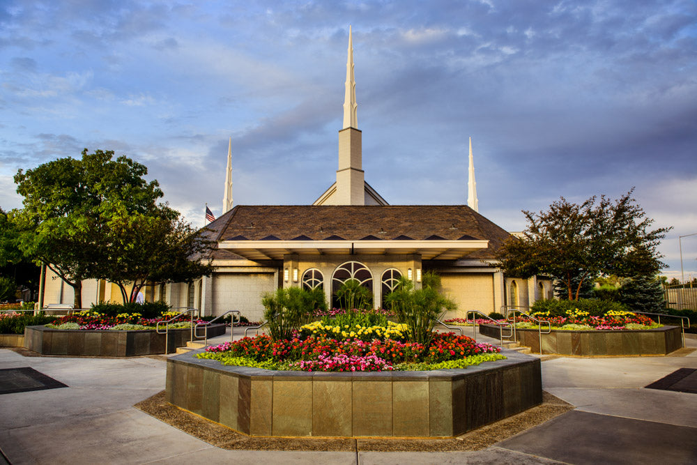 Boise Temple - Flowers by Scott Jarvie