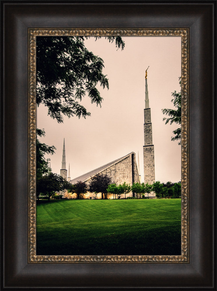 Chicago Temple - Cloudy Skies by Scott Jarvie