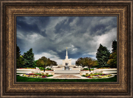 Denver Temple - Stormy Skies by Scott Jarvie