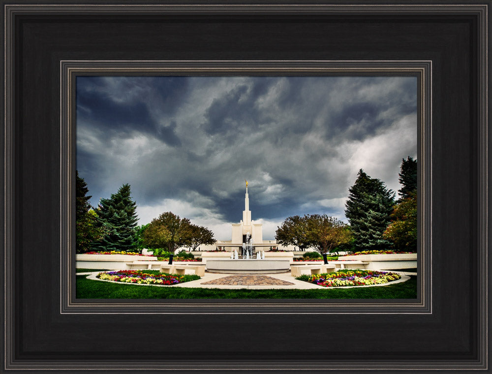 Denver Temple - Stormy Skies by Scott Jarvie